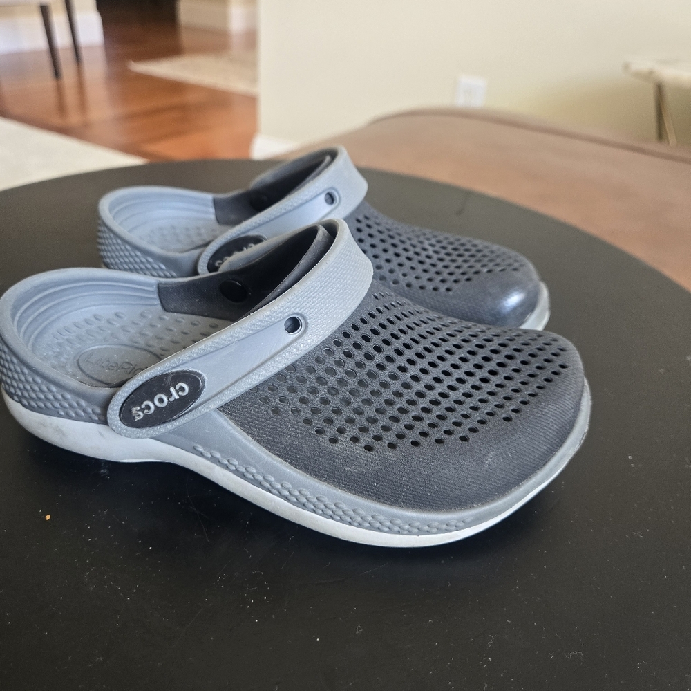 CROCS Kids' Black and Gray Water Shoes